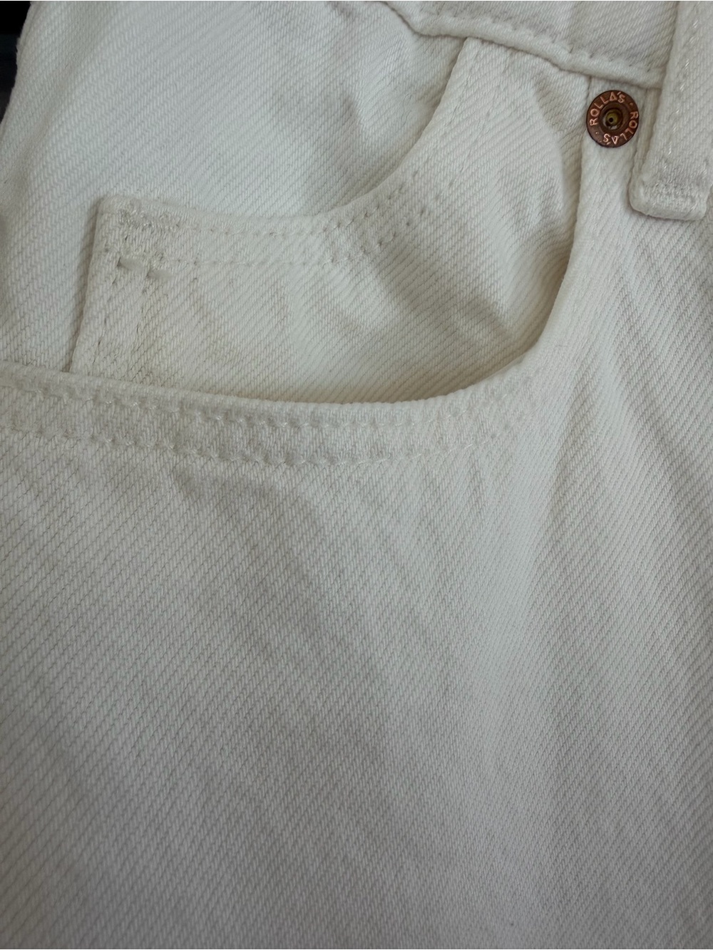 NWT ROLLA'S White Straight-Leg Jeans - Picture 5 of 6